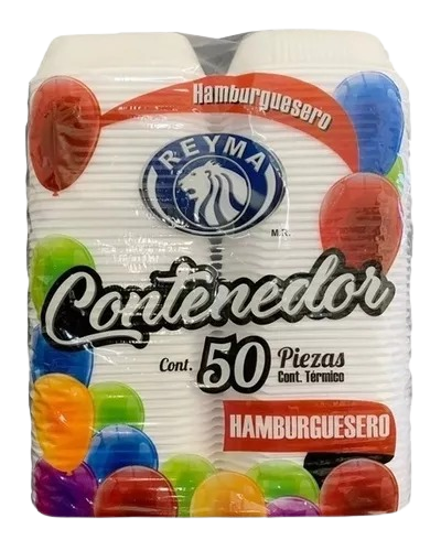 CONTENEDOR HAMBURGUESA REYMA 10/50