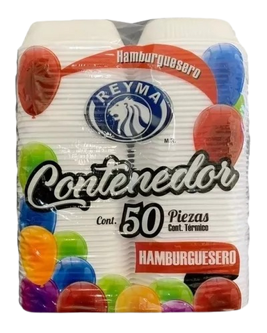 CONTENEDOR HAMBURGUESA REYMA 10/50