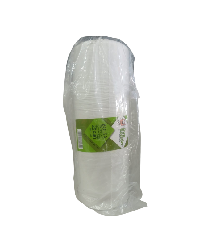 BOLSA EN ROLLO POLISEDA 25X40 TRANSPARENTE