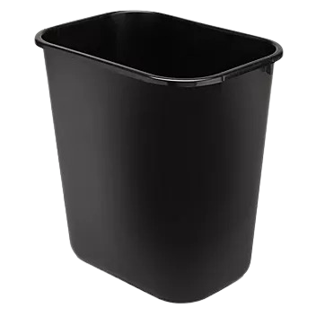 CESTO PARA BASURA  NEGRO PLASTY SIN TAPA